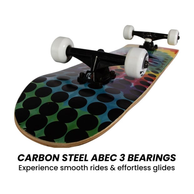 Kryptonics 31-inch Star Series Complete Skateboard Rainbow Dot Image 8
