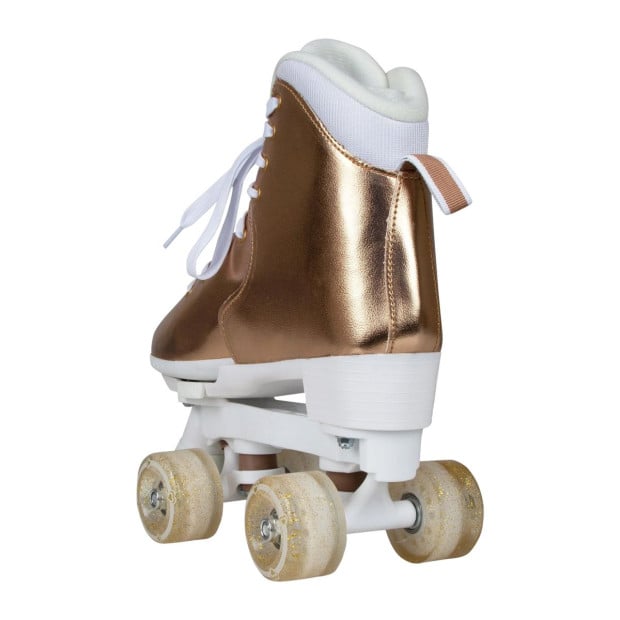 Circle Society Adjustable Quad Kids Roller Skates - Metallic Rose Gold Image 4