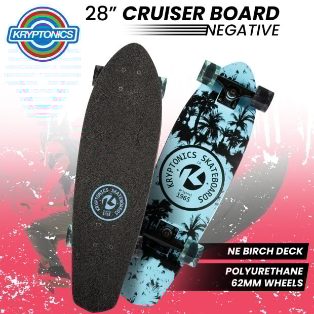 Kryptonics 28-Inch Skateboard Cruiser Board - Negative