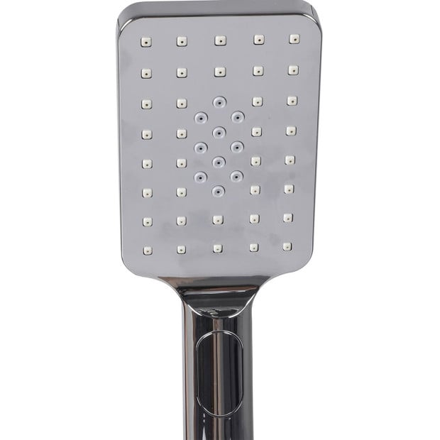 Rain Shower Head Set Silver Square Taps Mixer Handheld High Pressure 8 Image 6