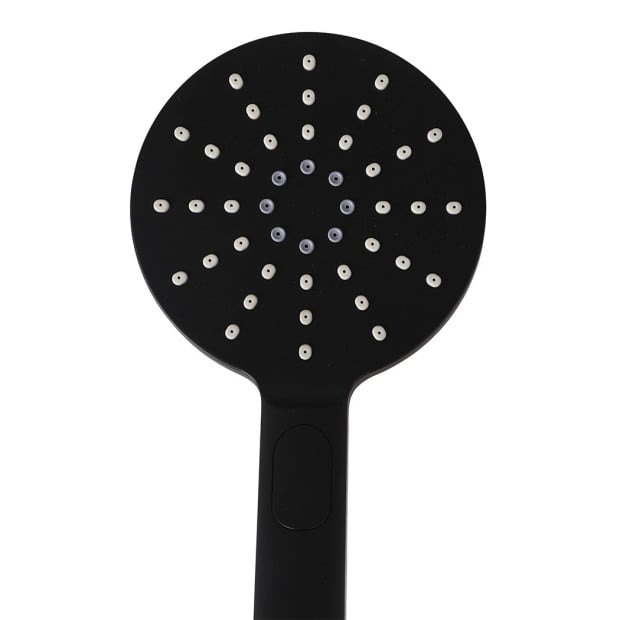 Rain Shower Head Set Black Round Taps Mixer Handheld High Pressure 10 Image 4