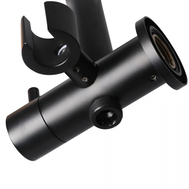 Rain Shower Head Set Black Round Taps Mixer Handheld High Pressure 10 Image 6