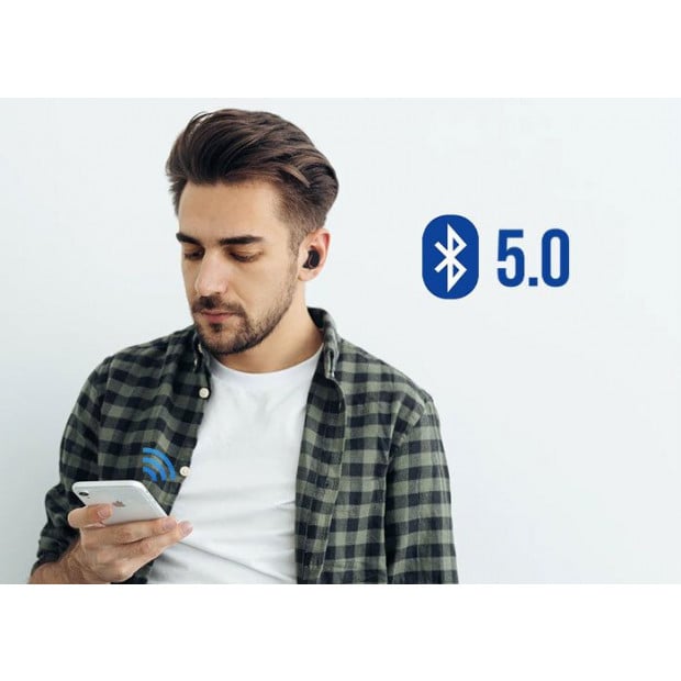 Bluetooth 5.0 Wireless Ear Buds Headphone Headset Noise Reduction Mic Image 2