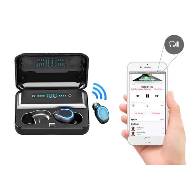 Bluetooth 5.0 Wireless Ear Buds Headphone Headset Noise Reduction Mic Image 4