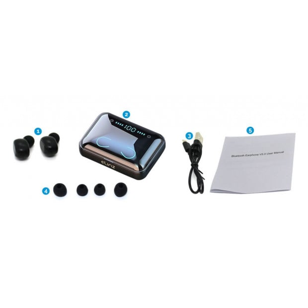 Bluetooth 5.0 Wireless Ear Buds Headphone Headset Noise Reduction Mic Image 8