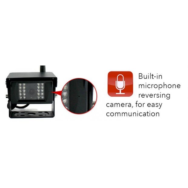 Elinz Digital Wireless 120deg Ccd Reversing Camera Night Vision Mic Image 3