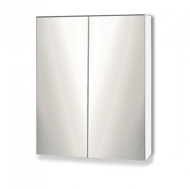 Bathroom Vanity Mirror with Storage Cabinet - White