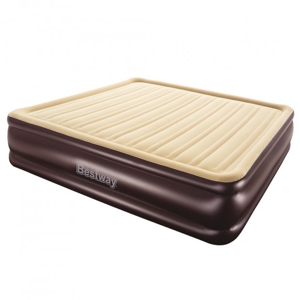 Queen Air Bed Inflatable Mattress Sleeping Mat Battery Built-in Pump