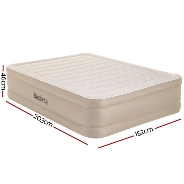 Air Bed Queen Size Mattress Camping Beds Inflatable Built-in Pump Image 2