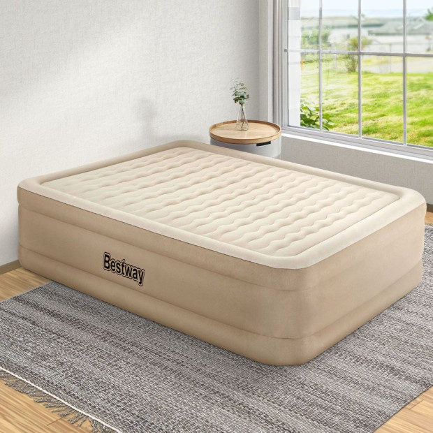 Air Bed Queen Size Mattress Camping Beds Inflatable Built-in Pump Image 8