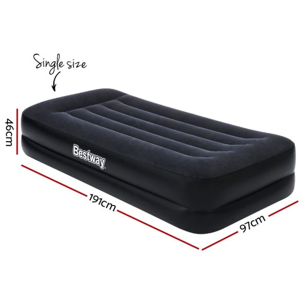 Air Mattress Bed Single Size Inflatable Camping Beds Built-in Pump Image 2