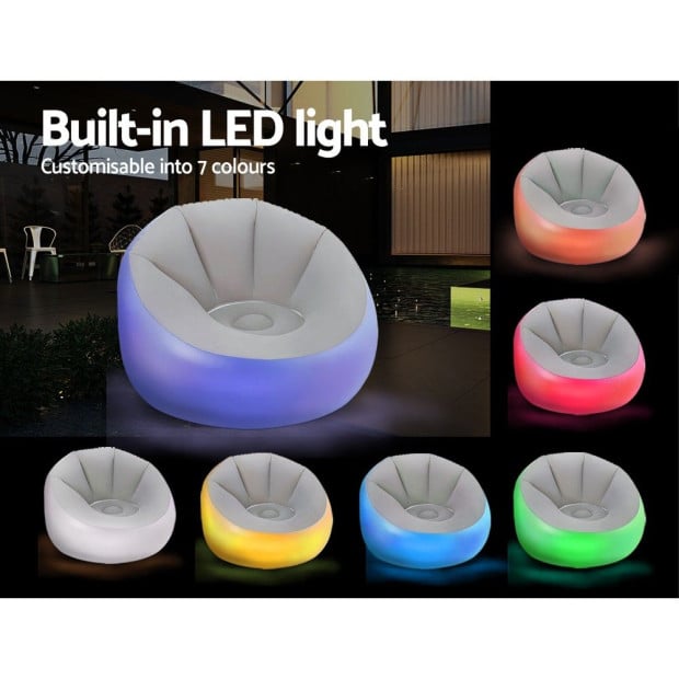 Inflatable Seat Sofa LED Light Chair Outdoor Lounge Cruiser Image 4