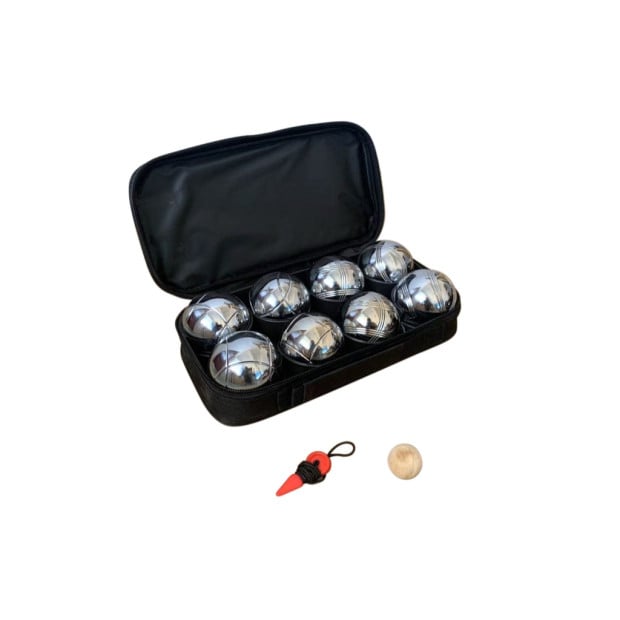 Deluxe 8 Metal Bowls Bocce/petanque Game Set Gold & Silver W/ Rules