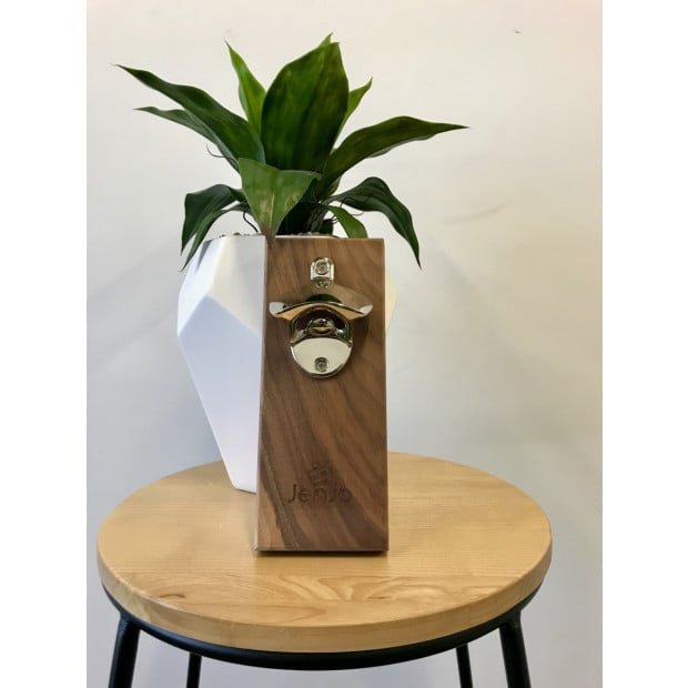 Walnut Magnetic Bottle Opener Image 5