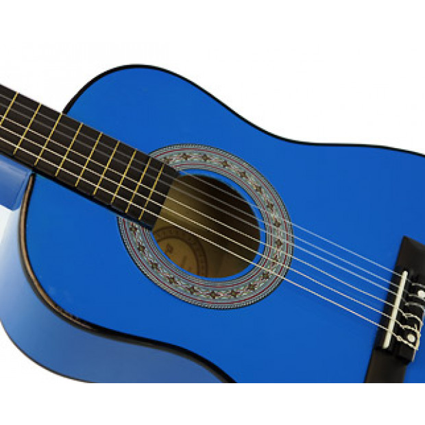 Childrens no-cut acoustic guitar - Blue Image 3