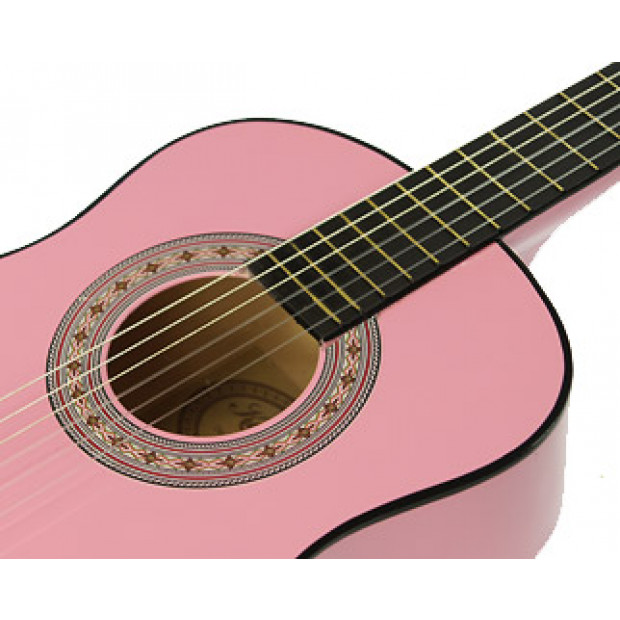 Childrens no-cut acoustic guitar - Pink Image 4