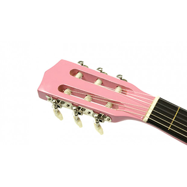 Childrens no-cut acoustic guitar - Pink Image 2