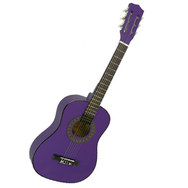 Childrens no-cut acoustic guitar - Purple Image 2