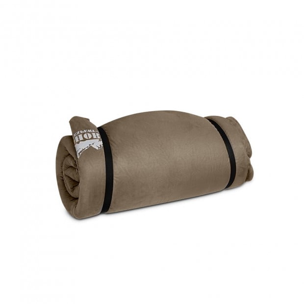 Double Size Self Inflating Mattress Mat 10CM Thick Coffee Image 4
