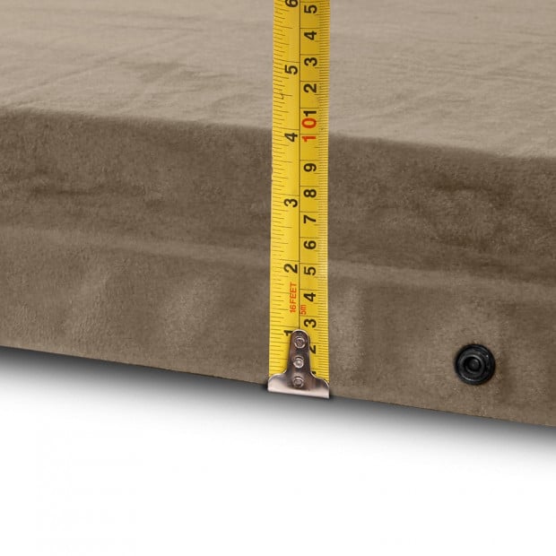 Double Size Self Inflating Mattress Mat 10CM Thick Coffee Image 6