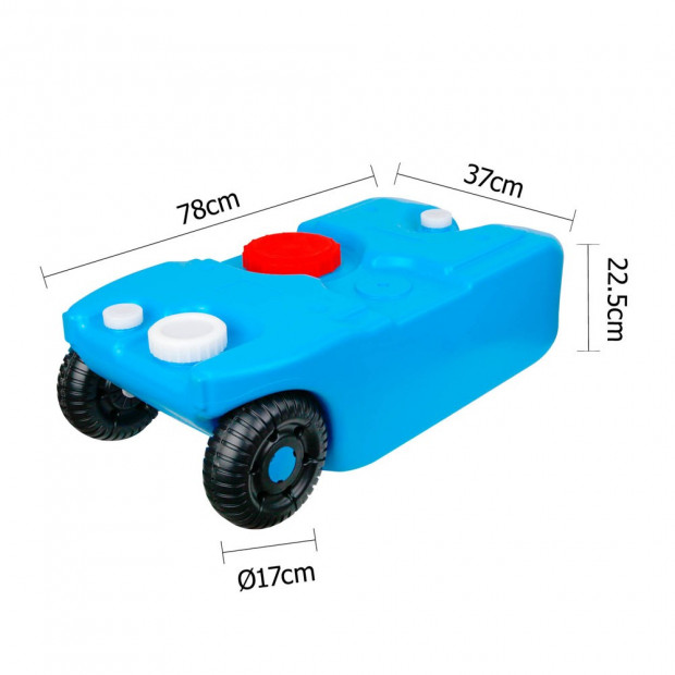 40L Portable Wheel Water Tank Blue Image 2