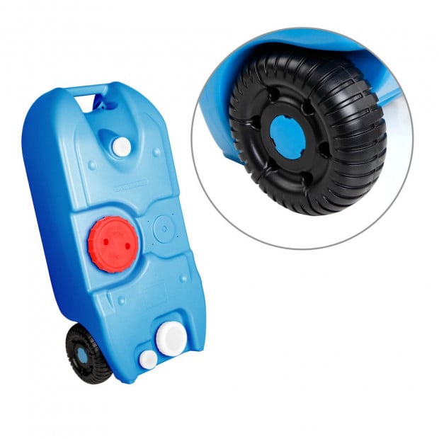 40L Portable Wheel Water Tank Blue Image 3