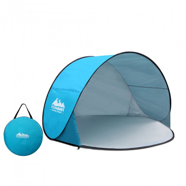 3 Person Portable Pop Up Camping Tent - Blue
