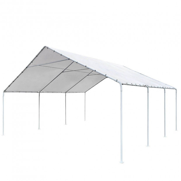 Carports 6m X6m Carport Kits Gazebo Canopy Tent Garden Shed White