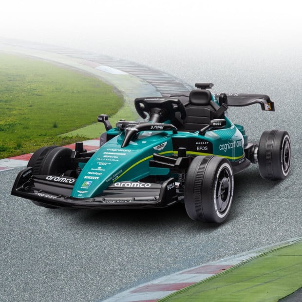 Aston Martin Aramco F1 Licensed Electric Kids Race Car Image 10