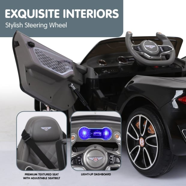 Bentley Exp 12 Licensed Speed 6E Electric Kids Ride On Car Black Image 6