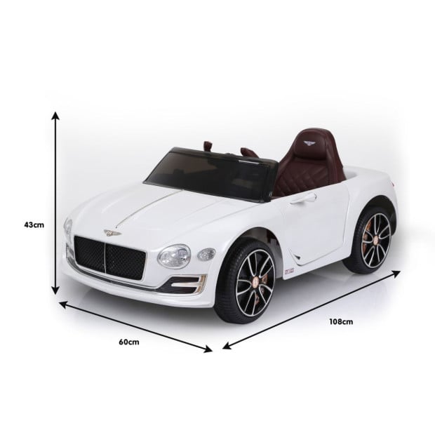 Bentley Exp 12 Speed 6E Licensed Kids Ride On Electric Car Remote Control - White Image 4