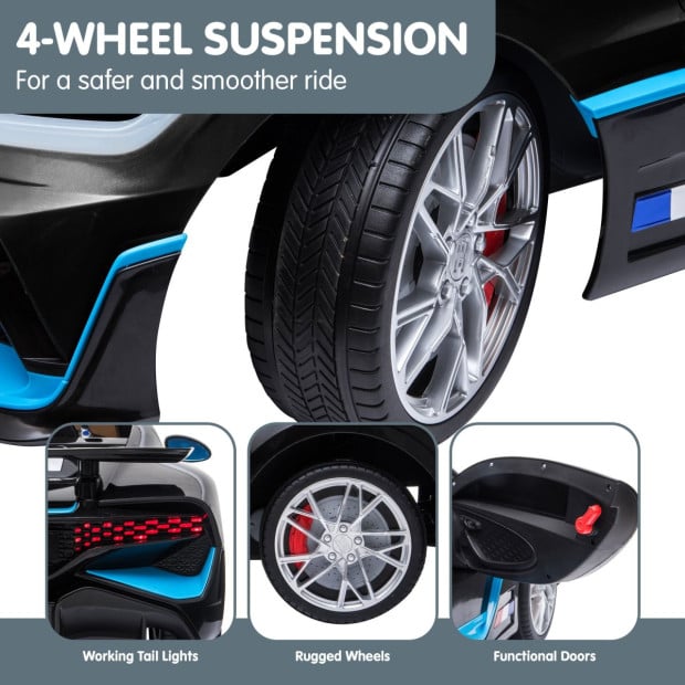 Authorised Bugatti Divo Electric Kids Car - Black Image 9