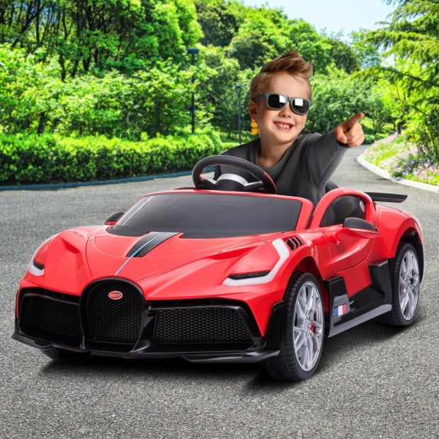 Authorized Bugatti Divo Electric Kids Car HL338 - Red Image 11