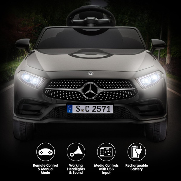 Mercedes Benz CLS 350 Kids Electric Ride On Car with Remote Control - Black Image 7