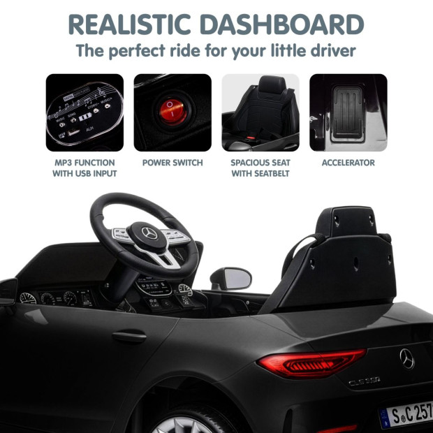 Mercedes Benz CLS 350 Kids Electric Ride On Car with Remote Control - Black Image 9