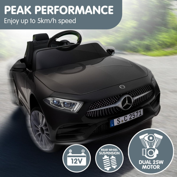 Mercedes Benz CLS 350 Kids Electric Ride On Car with Remote Control - Black Image 10