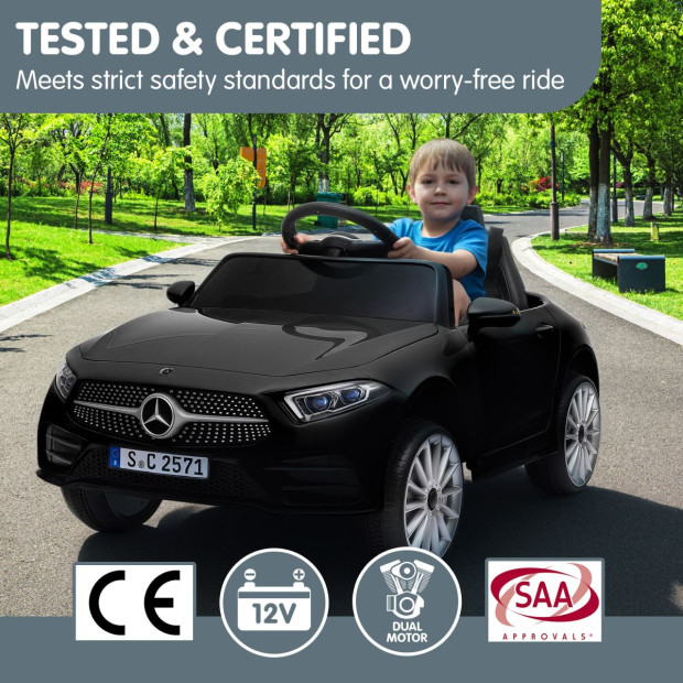 Mercedes Benz CLS 350 Kids Electric Ride On Car with Remote Control - Black Image 11