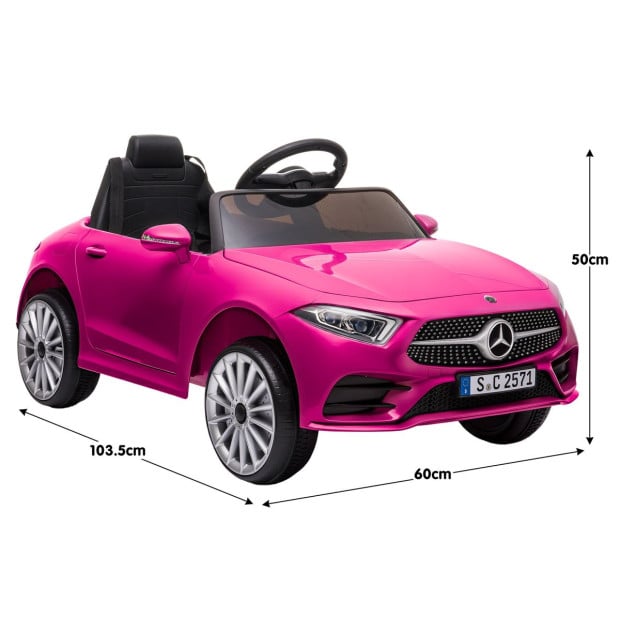 Mercedes Benz CLS 350 Kids Electric Ride On Car with Remote Control - Pink Image 3