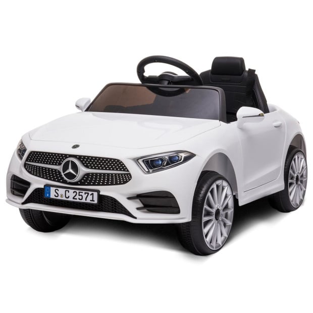 Mercedes Benz CLS 350 Kids Electric Ride On Car with Remote Control - White Image 2