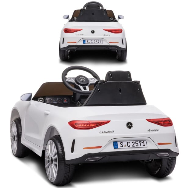 Mercedes Benz CLS 350 Kids Electric Ride On Car with Remote Control - White Image 5