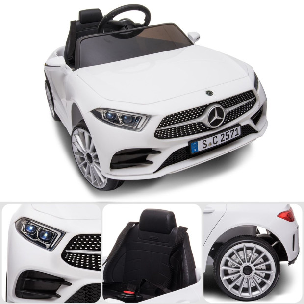 Mercedes Benz CLS 350 Kids Electric Ride On Car with Remote Control - White Image 8