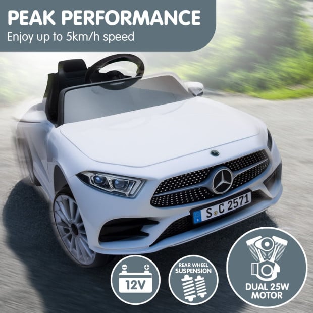 Mercedes Benz CLS 350 Kids Electric Ride On Car with Remote Control - White Image 10