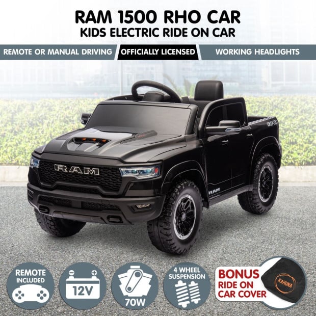 Ram 1500 RHO Kids Electric Ride On Car with Remote Control Image 2