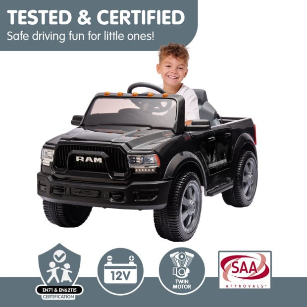 Dodge RAM Electric Kids Car - Black Image 8