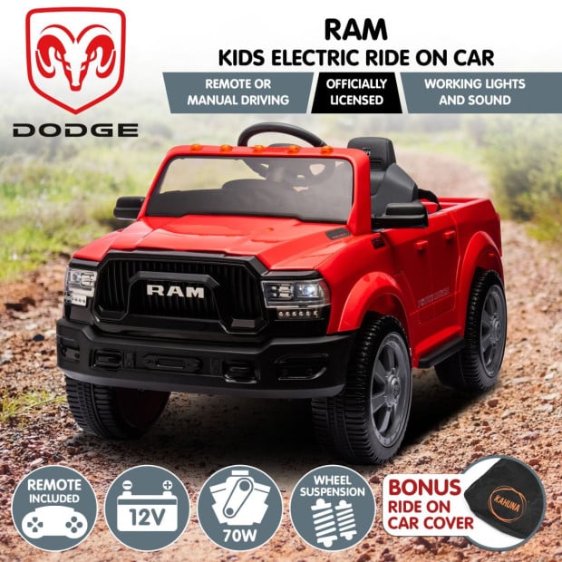 Dodge RAM Electric Kids Car - Red