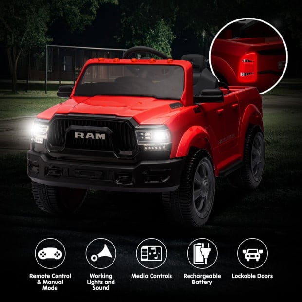 Dodge RAM Electric Kids Car - Red Image 5