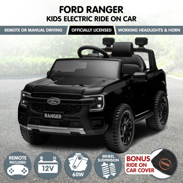 Ford Ranger Electric Kids Car - Black Image 12