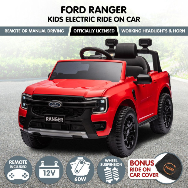 Ford Ranger Electric Kids Car - Red Image 11