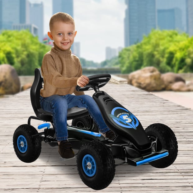 Kahuna Kids Ride On Pedal Powered G18 Go Kart - Blue Image 15