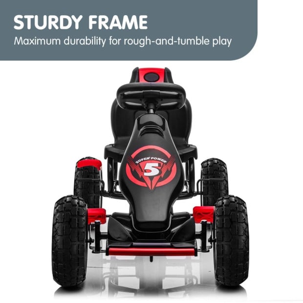 Kahuna Kids Ride On Pedal Powered G18 Go Kart - Red Image 8